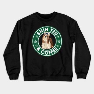 Shih Tzu And Coffee Crewneck Sweatshirt